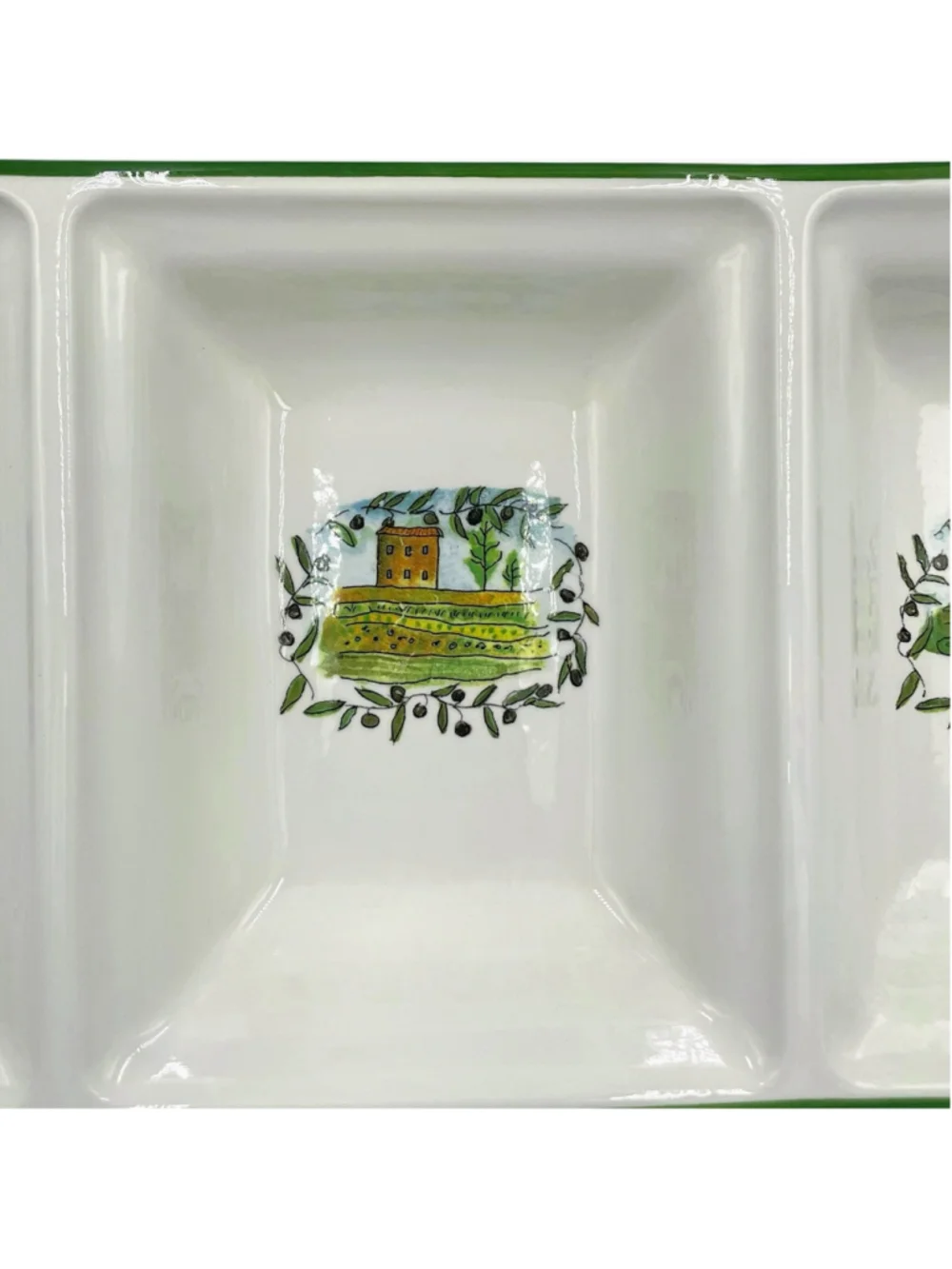 Crate & Barrel Rosanna Import Tuscany Series Divided Dish Platter Made in Italy